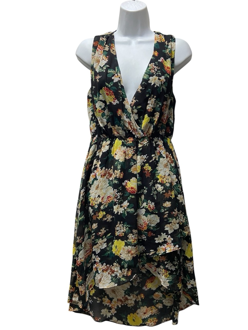 XXI Romantic Semi Sheer Floral Hi Lo Dress - Women’s Medium